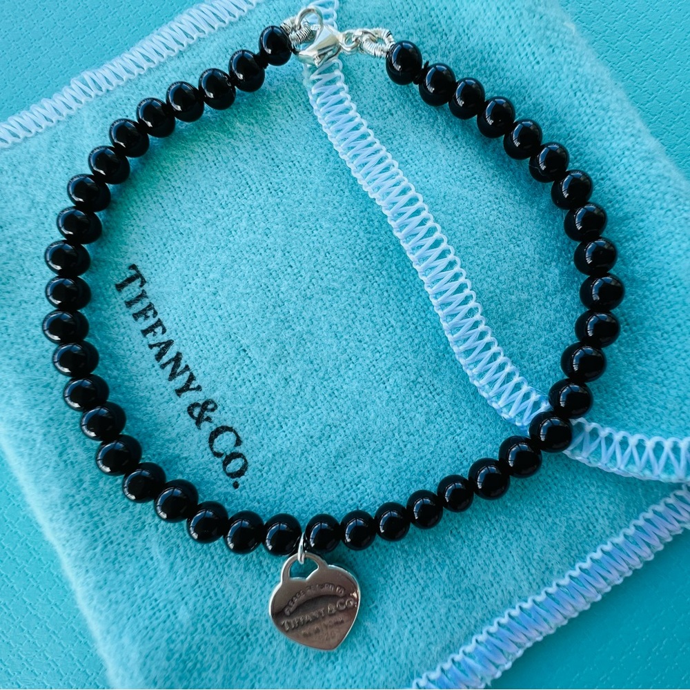 Tiffany 4mm Black Onyx Bracelet
